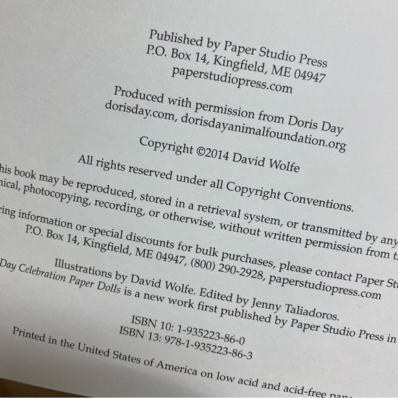 Doris Day Celebration Paperdoll Book NEW - Picture 2 of 5